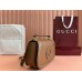 Gucci New Blondie Medium Top Handle Bag in Brown Leather