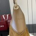 Gucci B Medium Shoulder Bag in Brown Suede Leather