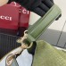 Gucci B Medium Shoulder Bag in Green Suede Leather