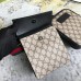 Gucci Two Pocket Belt Bag In Beige GG Supreme Canvas