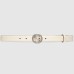 Gucci Interlocking G Belt 25MM in White Leather