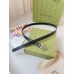 Gucci Thin Belt 20MM with Double G Buckle in Black Leather