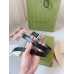 Gucci Thin Belt 20MM with Double G Buckle in Black Leather