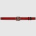 Gucci GG Marmont Reversible Belt 20MM in Red/GreenLeather