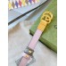 Gucci GG Marmont Reversible Belt 20MM in GG Canvas with Pink Leather