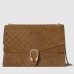 Gucci Dionysus Large Shoulder Bag in Brown GG Suede Leather