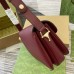 Gucci Horsebit 1955 Soft Small Shoulder Bag in Red Calfskin