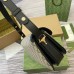 Gucci Horsebit 1955 Soft Small Shoulder Bag in GG Canvas with Black Leather