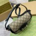 Gucci Horsebit 1955 Soft Mini Shoulder Bag in GG Canvas with Black Leather