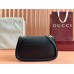 Gucci Blondie Small Shoulder Bag with Enamel G in Black Leather
