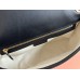 Gucci Blondie Small Shoulder Bag with Enamel G in Black Leather