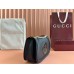 Gucci Blondie Small Shoulder Bag with Enamel G in Black Leather