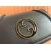 Gucci Blondie Small Shoulder Bag with Enamel G in Black Leather