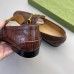 Gucci Mens Jordaan Loafers in Brown Crocodile Embosses Leather
