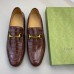 Gucci Mens Jordaan Loafers in Brown Crocodile Embosses Leather