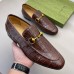 Gucci Mens Jordaan Loafers in Brown Crocodile Embosses Leather