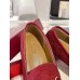 Gucci Womens Jordaan Loafers in Red GG canvas
