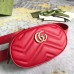 Gucci GG Marmont Belt Bag In Red Matelasse Leather Gucci GG Marmont Belt Bag In Red Matelasse Leather