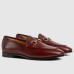 Gucci Womens Jordaan Loafers in Bordeaux Calfskin