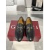 Gucci Womens Jordaan Loafers in Black GG Leather