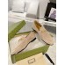Gucci Womens Jordaan Loafers in Beige Suede Calfskin