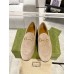 Gucci Womens Jordaan Loafers in Beige Suede Calfskin