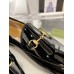 Gucci Womens Jordaan Loafers in Black Patent Calfskin