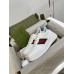 Gucci Womens Sneakers in White Perforated Leather with Web