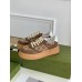 Gucci Womens Sneakers in Beige GG Canvas and Leather