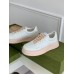 Gucci Womens Sneakers In White GG Embossed Calfskin