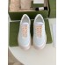 Gucci Womens Sneakers In White GG Embossed Calfskin