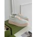 Gucci Womens Sneakers In White GG Embossed Calfskin