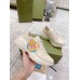 Gucci Womens Rhyton Sneakers with Heart Print