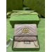 Gucci GG Marmont Trifold Wallet In Dusty Pink Matelasse Leather