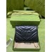 Gucci GG Marmont Trifold Wallet In Black Matelasse Leather