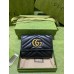 Gucci GG Marmont Trifold Wallet In Black Matelasse Leather