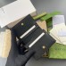 Gucci GG Marmont Card Case Wallet In Black Grained Leather
