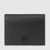Gucci GG Marmont Card Case Wallet In Black Calfskin