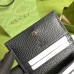 Gucci GG Marmont Card Case Wallet In Black Calfskin