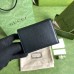 Gucci GG Marmont Card Case Wallet In Black Calfskin