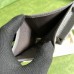 Gucci GG Marmont Card Case Wallet In Grey Calfskin