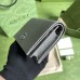 Gucci GG Marmont Card Case Wallet In Grey Calfskin