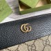 Gucci GG Marmont Zip Around Wallet in GG Supreme with Black Leather