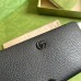 Gucci GG Marmont Zip Around Wallet In Black Calfskin