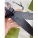 Gucci Black Leather Belt 38MM with Silver Interlocking G Buckle