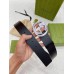 Gucci Black Leather Belt 38MM with Silver Interlocking G Buckle