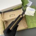 Gucci GG Marmont Zip Around Wallet In Black Grained Leather
