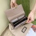 Gucci GG Marmont Continental Wallet In Dusty Pink Matelasse Leather