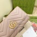 Gucci GG Marmont Continental Wallet In Dusty Pink Matelasse Leather