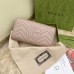 Gucci GG Marmont Continental Wallet In Dusty Pink Matelasse Leather